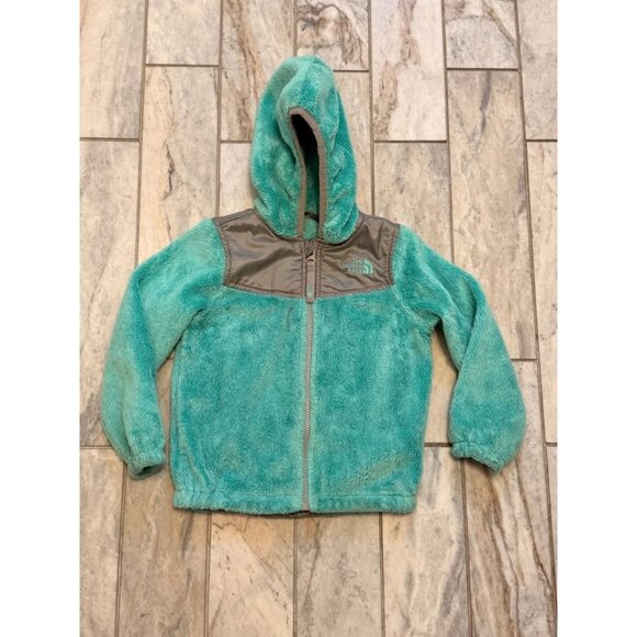 The North Face girls Toddler size 3T green/gray fleece jacket